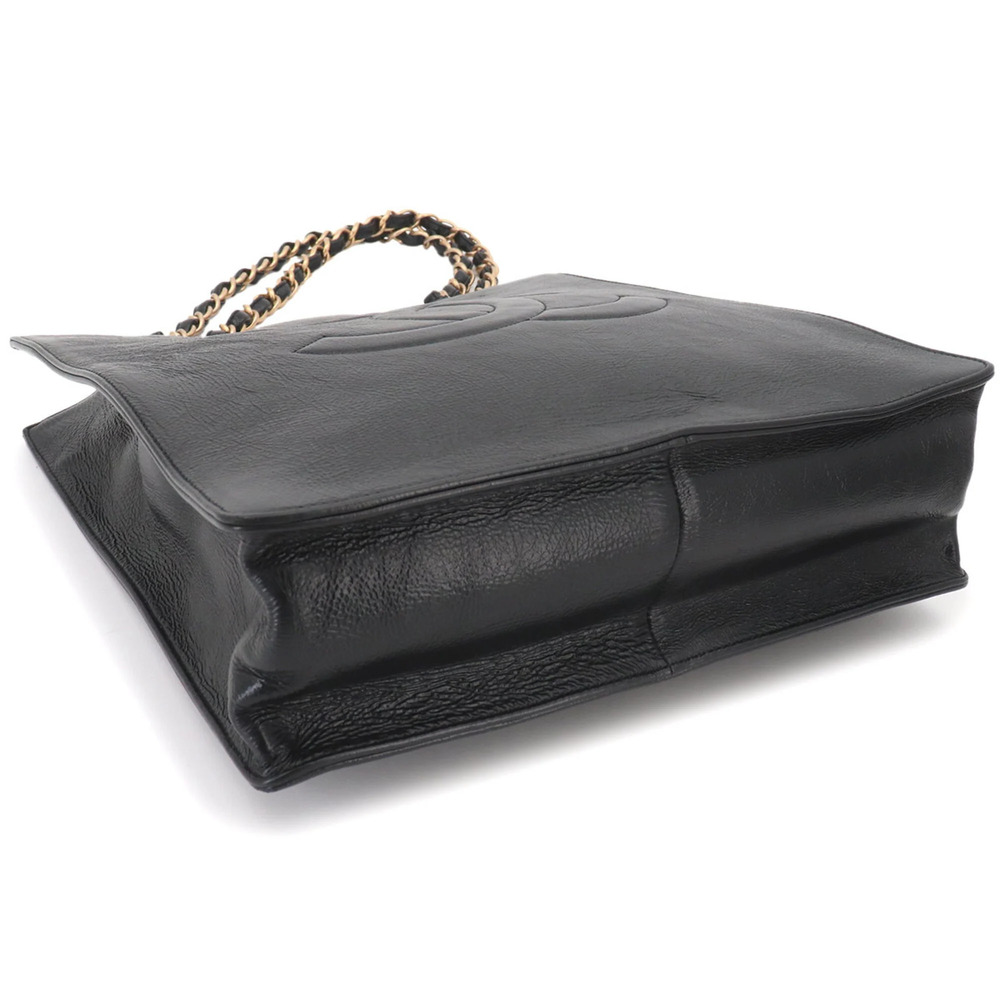 Chanel Coco Chain Tote Handbag, Leather, Black with Gold Hardware - Picture 5 of 10